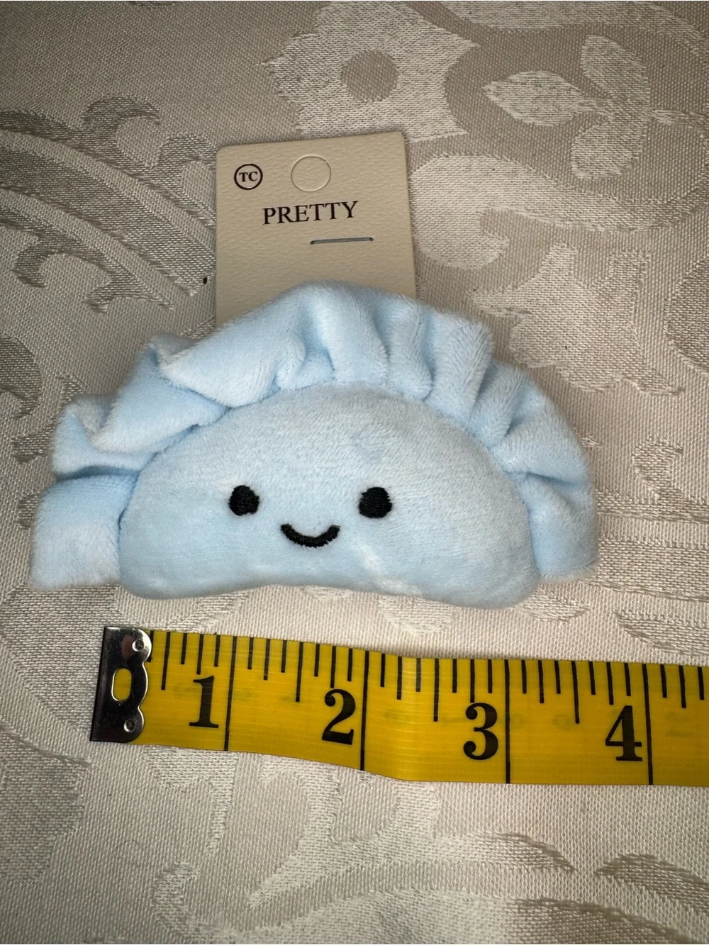 NWT Pretty Light Blue Plush Dumpling Keychain